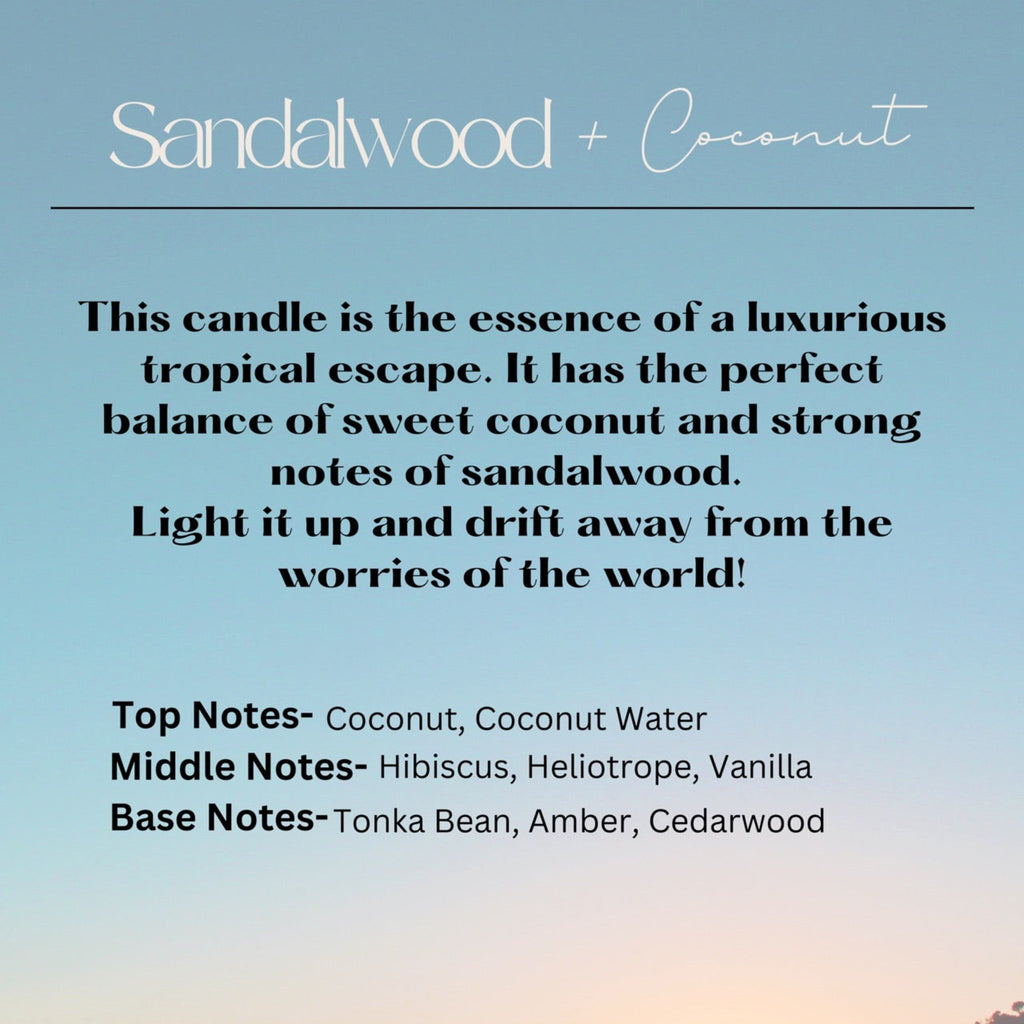 6oz Sandalwood + Coconut Candle