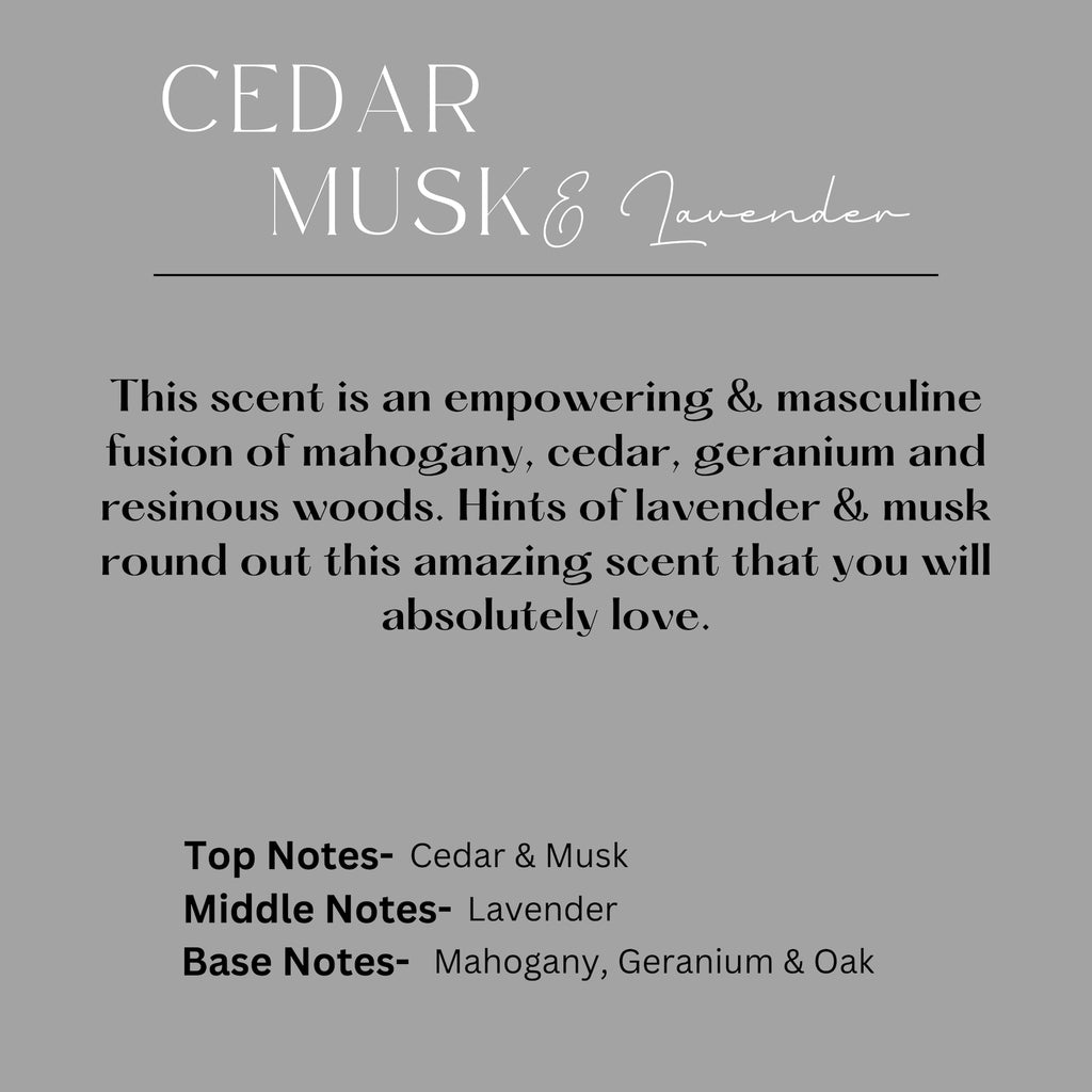 8oz Cedar Musk & Lavender Candle